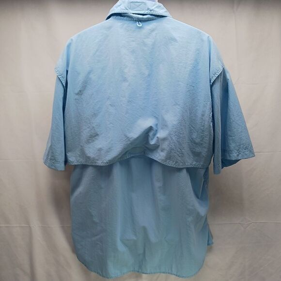 Bimini Bay Outfitters Casual Button Down Shirt Angler Vented  Men's XXL Blue - Picture 5 of 11
